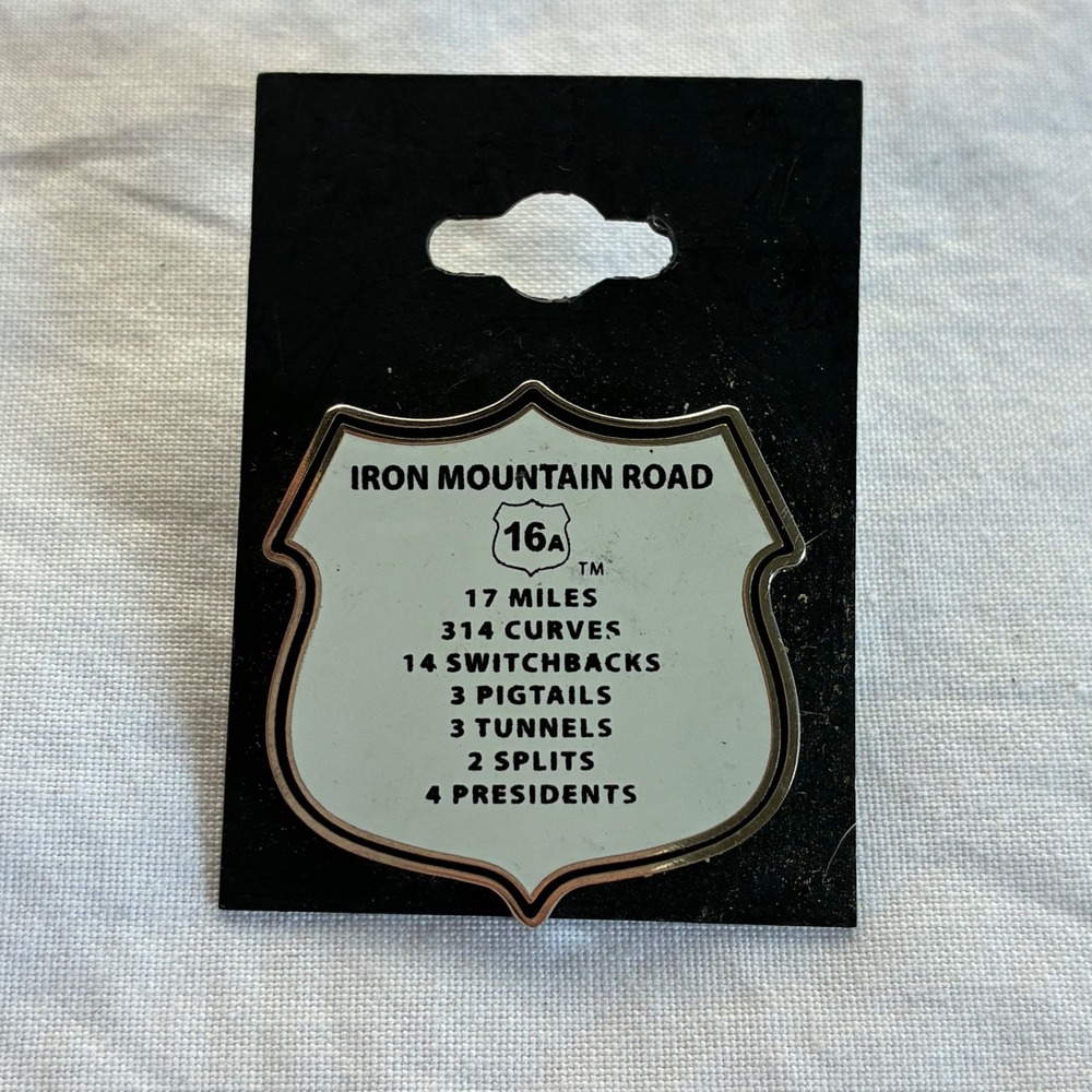 Iron Mountain Road 16A South Dakota Scenic Byway Enamel Lapel Pin Americana